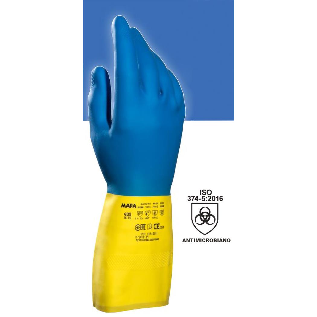 GUANTE FLOCADO POLICL BICOLOR ANTIMICROB T9 1PAR