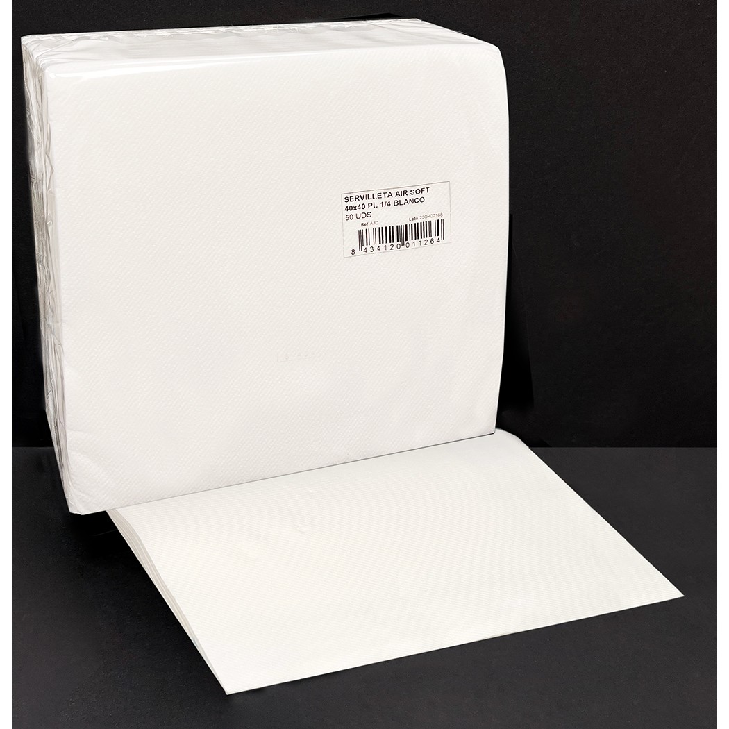 SERVILLETA TS 40X40 CM BLANCA 50 UDS