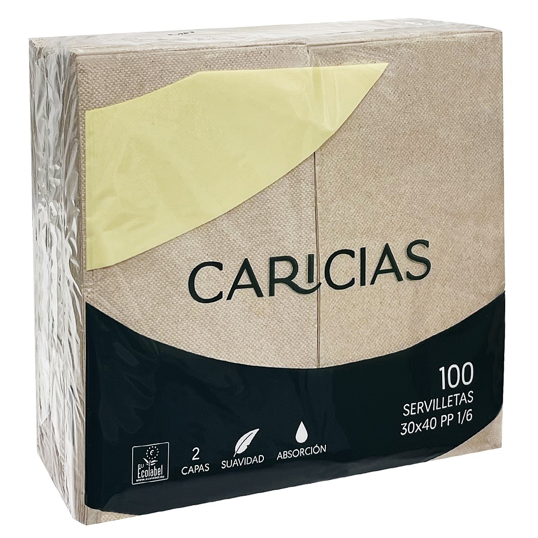 SERVILLETA 2C 30X40 CM 1/6 ECO KRAFT PP 100 UDS
