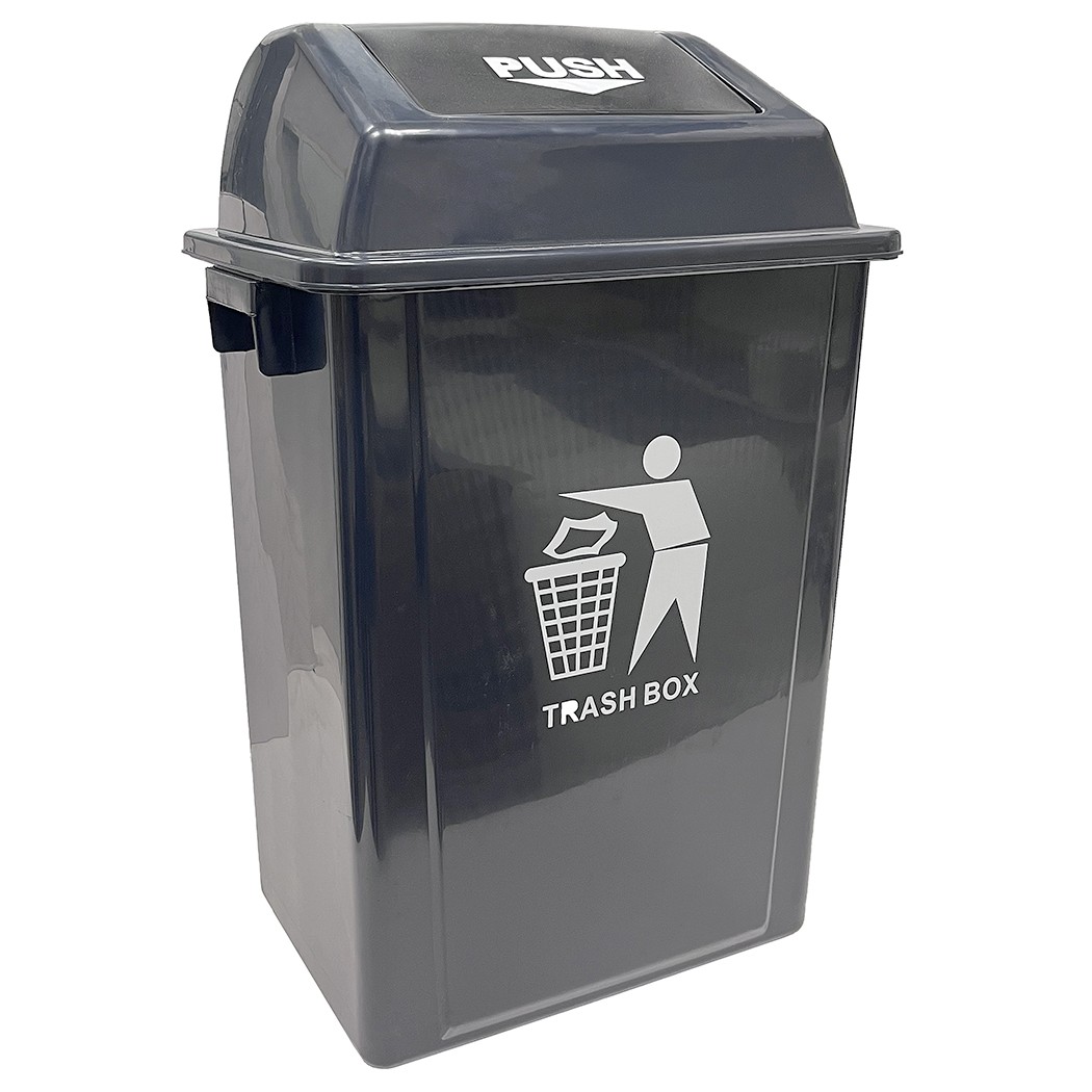 CUBO 25 LT NEGRO TAPA BASCULANTE 1 UD