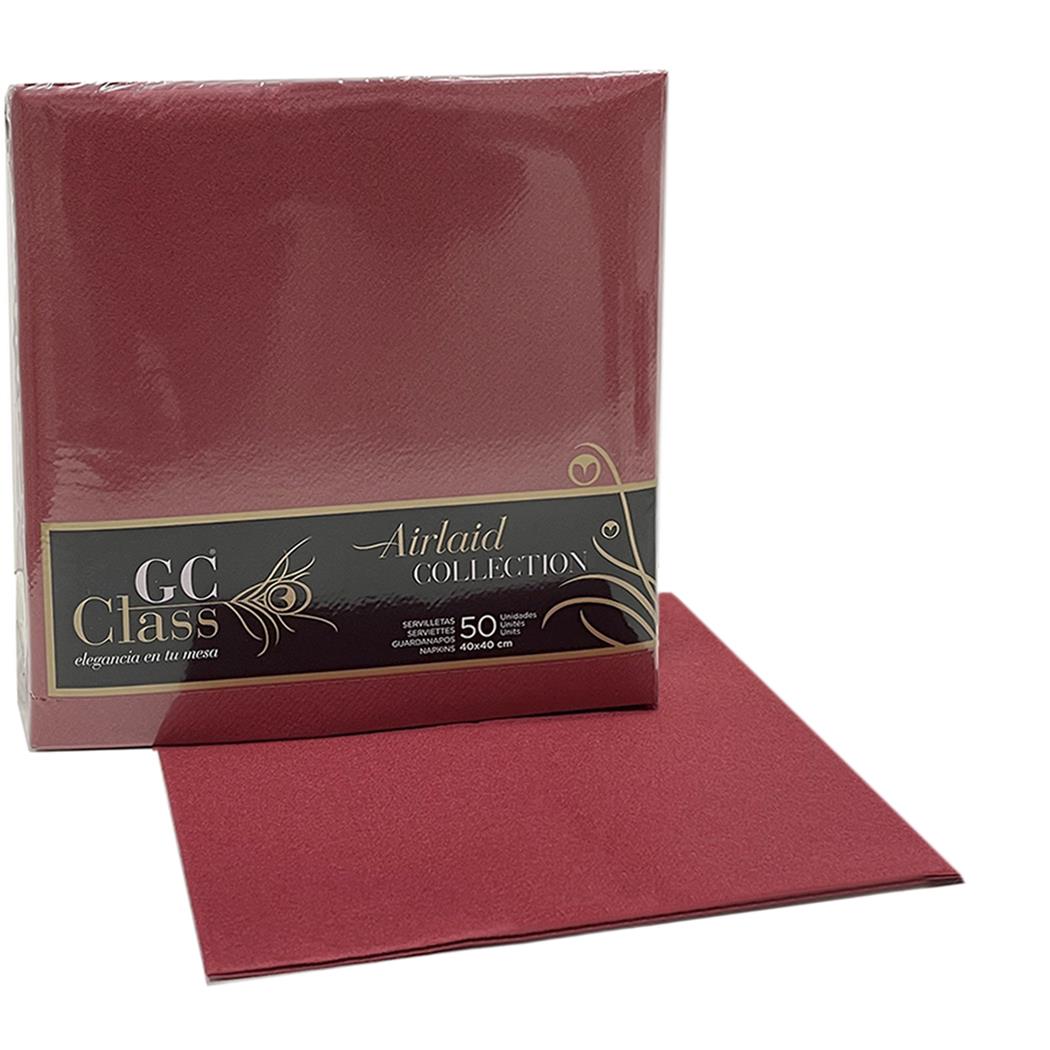 SERVILLETA TS 40X40 CM BURDEOS 50 UDS