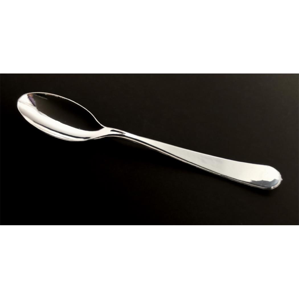 CUCHARA PLASTICO 160 MM METALIZADA 25 UDS.